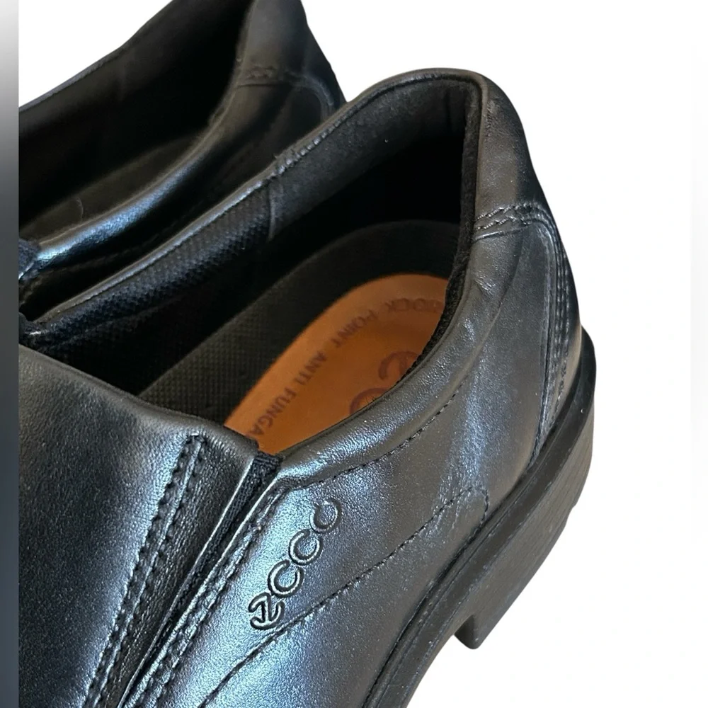 Ecco Classic Black Leather Helenski Loafer Slip-on Men's Size EU40 US 6-6.5